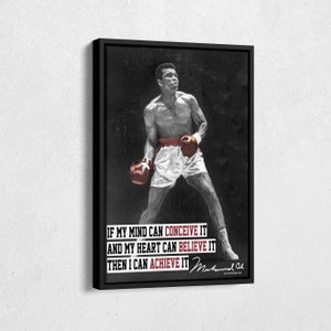 Muhammed Ali Poster Van Gogh Stil Malerei Zitat Poster Boxen Leinwand Poster Wand Kunst Druck Wohnkultur Rahmen Kunst