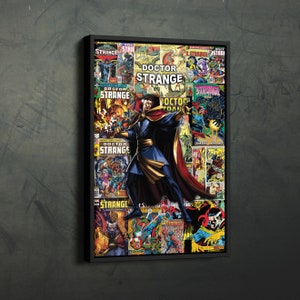 Dr. STRANGE Collage Art Poster Comics Canvas Wall Art Print Home Decor Framed Poster Art