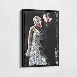 The Great Gatsby Poster Leonardo DiCaprio Painting Canvas Wall Art Home Decor Framed Art