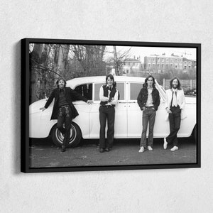 The Beatles Car Music Group Canvas Wall Art Home Decor Framed Art