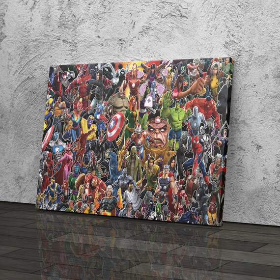 Marvel Superheroes Poster Comics Canvas Wall Art Home Decor Framed