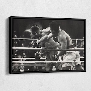 Muhammad Ali Joe Frazier Boxing Canvas Wall Art Home Decor Framed Art