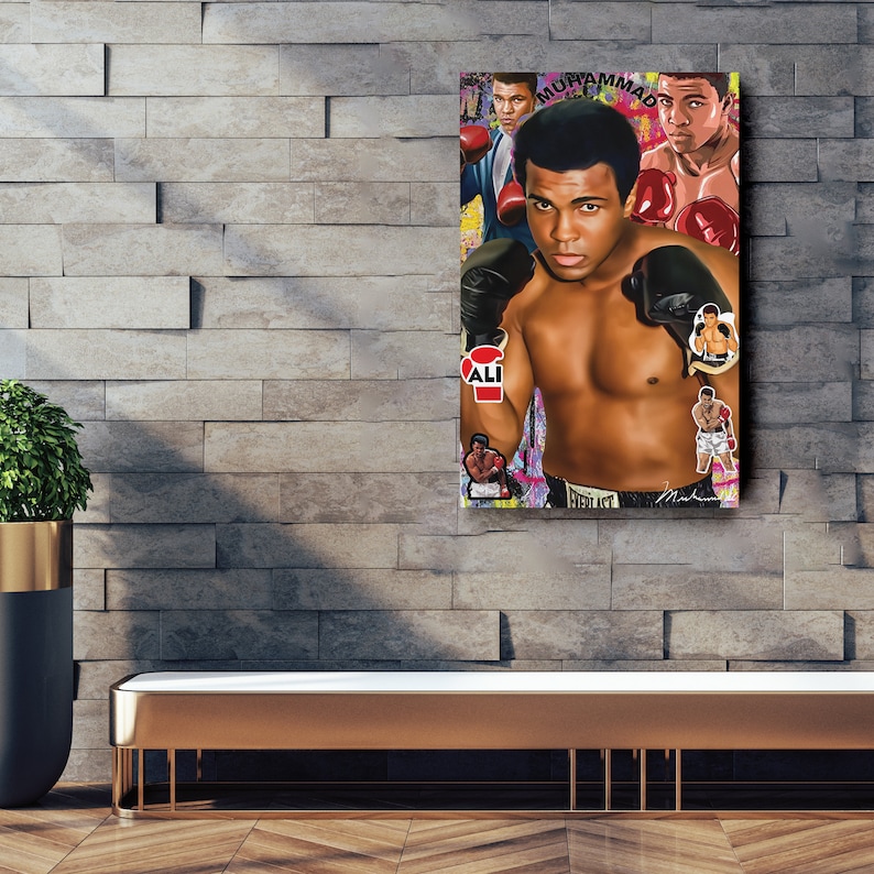 Muhammad Ali Poster Boxing Pop Art Canvas Wall Art Home Decor Print ...