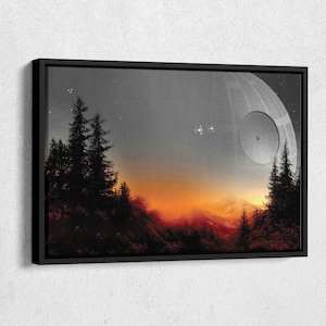 Star Wars Poste, étoile de la mort, affiche de film, toile d'art murale, toile d'art murale, décoration murale en toile, décoration d'intérieur