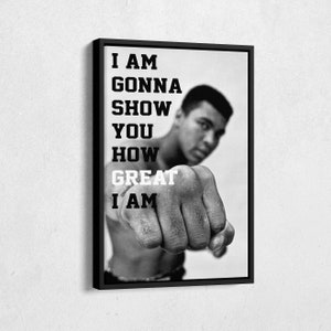 Muhammed Ali Zitat Poster Schwarz und Weiß Boxen Legende Leinwand Wand Kunst Wohnkultur gerahmt Kunst