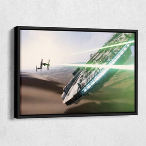 Millenium Falcon Poster Fictional Object Canvas Wall Art Home Decor Framed Art