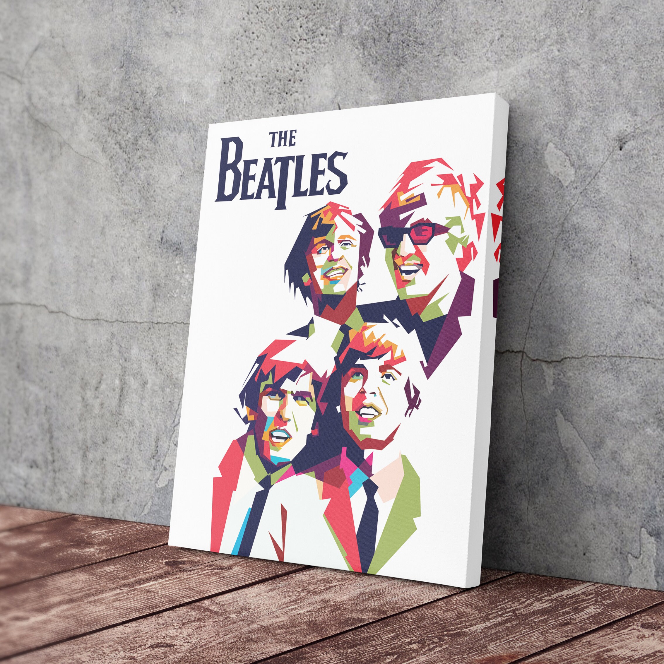 The Beatles Poster Abstract Canvas Wall Art Home Decor Framed Art