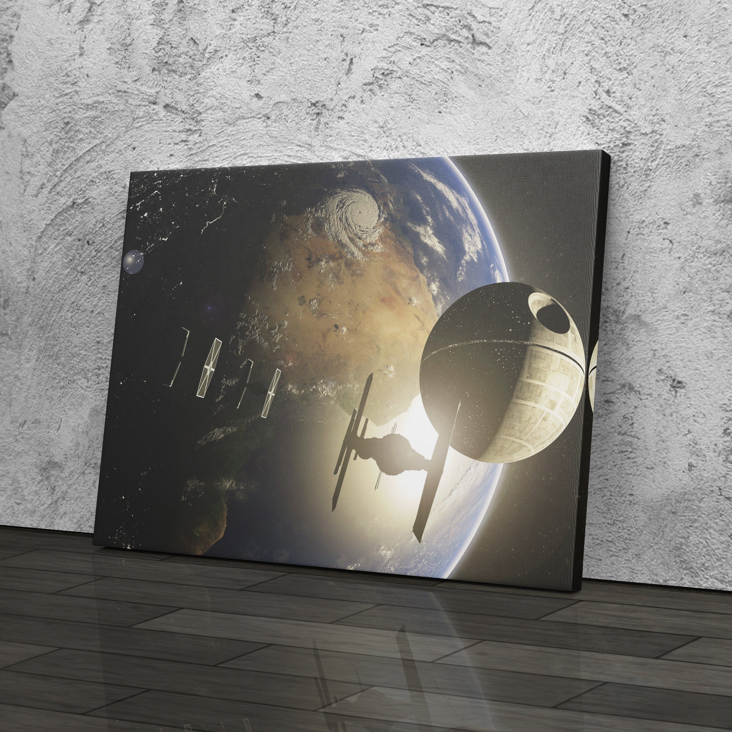 Star Wars Poster Death Star Canvas Wall Art Home Decor Framed Art - Etsy