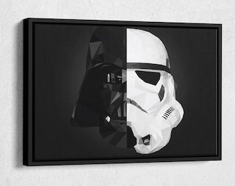 Star Wars poster Darth Vader and Stormtrooper illustration Wall Art Canvas Canvas wall art Canvas wall decor Home Decor