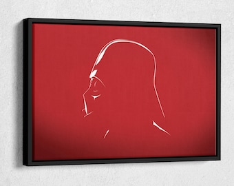 Star Wars Poster Darth Vader Minimalist Red Background Wall Art Canvas Canvas wall art Canvas wall decor Home Decor