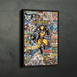 WOLVERINE Collage Art Poster Comics Canvas Wall Art Print Home Decor Framed Poster Art