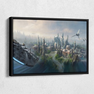 Star Wars Poster Land  Canvas Wall Art Home Decor Framed Art
