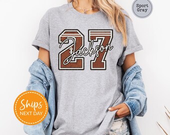 Personalized Number Football Shirt, Custom Football Sport Number Shirt, Football Mom Shirt, Football Season Custom Tshirt, Football Mom Gift