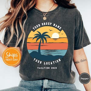 Comfort Colors Custom Family Tshirt, Family Vacation Shirts, Group Vacation Travel Shirt, Beach Trip Shirt, Custom Vacation Matching Shirts