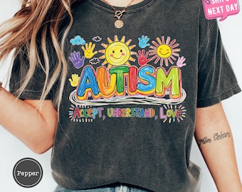 Autism Awareness Shirt, Comfort Colors Autism Mama Shirt, Autism Mom Shirt, SPED Teachers Gift, Neurodiversity Shirt, Autism Acceptance