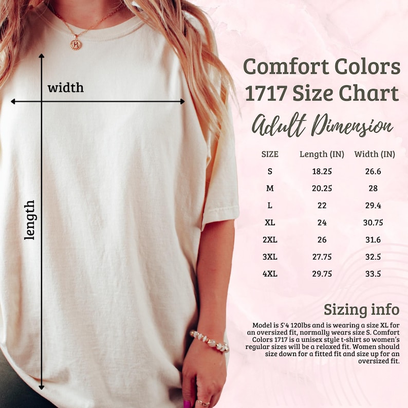 a women's size chart for a t - shirt