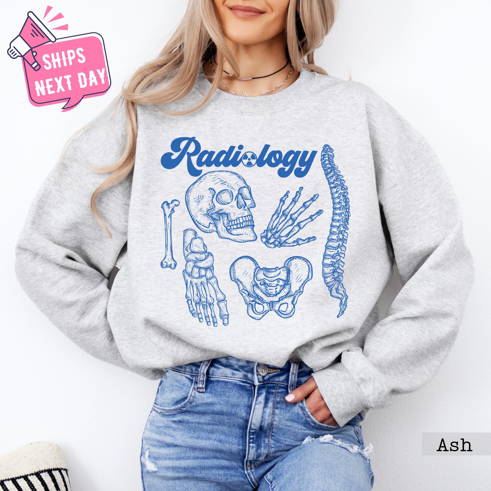 Radiology Sweatshirt, RAD Tech Skeleton Crewneck, Radiology Gift, X-ray Technologist Hoodie, Gift For CT MRI Tech Rad Tech Appreciation Gift