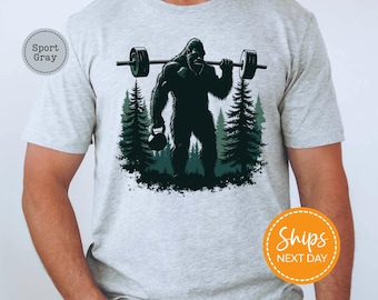 Weightlifting Bigfoot Shirt, Weight Lifting Shirt for Men, Sasquatch Gym Shirts, Funny Bigfoot Tshirt, Workout Shirt,Muscle Tee,Gift for HIm