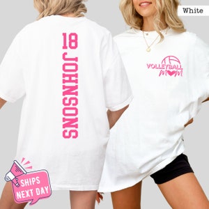 Personalized Volleyball Mom Shirt, Custom Volleyball Game Day Shirt, Volleyball Tshirt, Volleyball Season Outfit, Personalized Gift for Mom