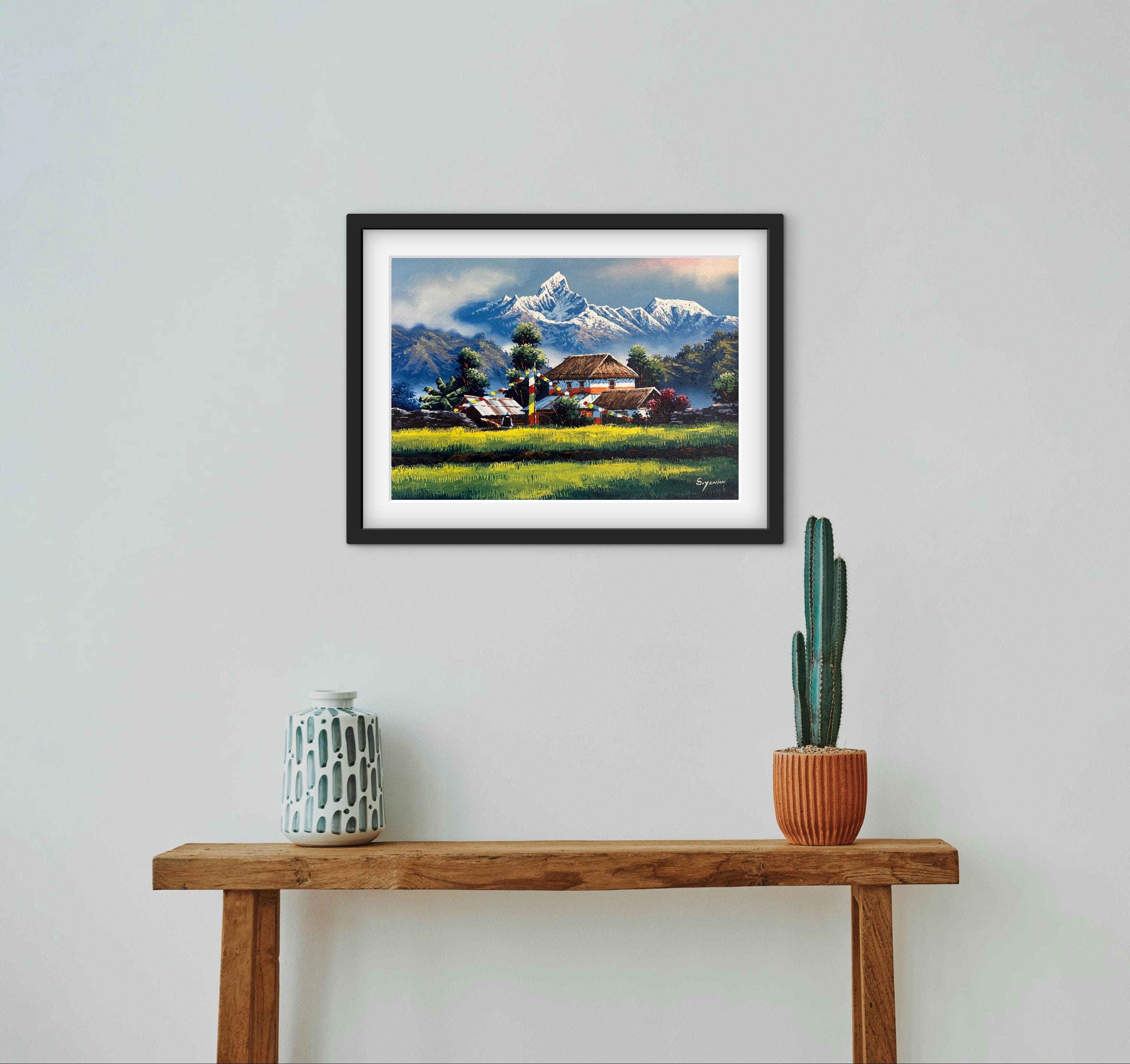 Fishtail Mountain, Handmade on Canvas - Etsy Canada