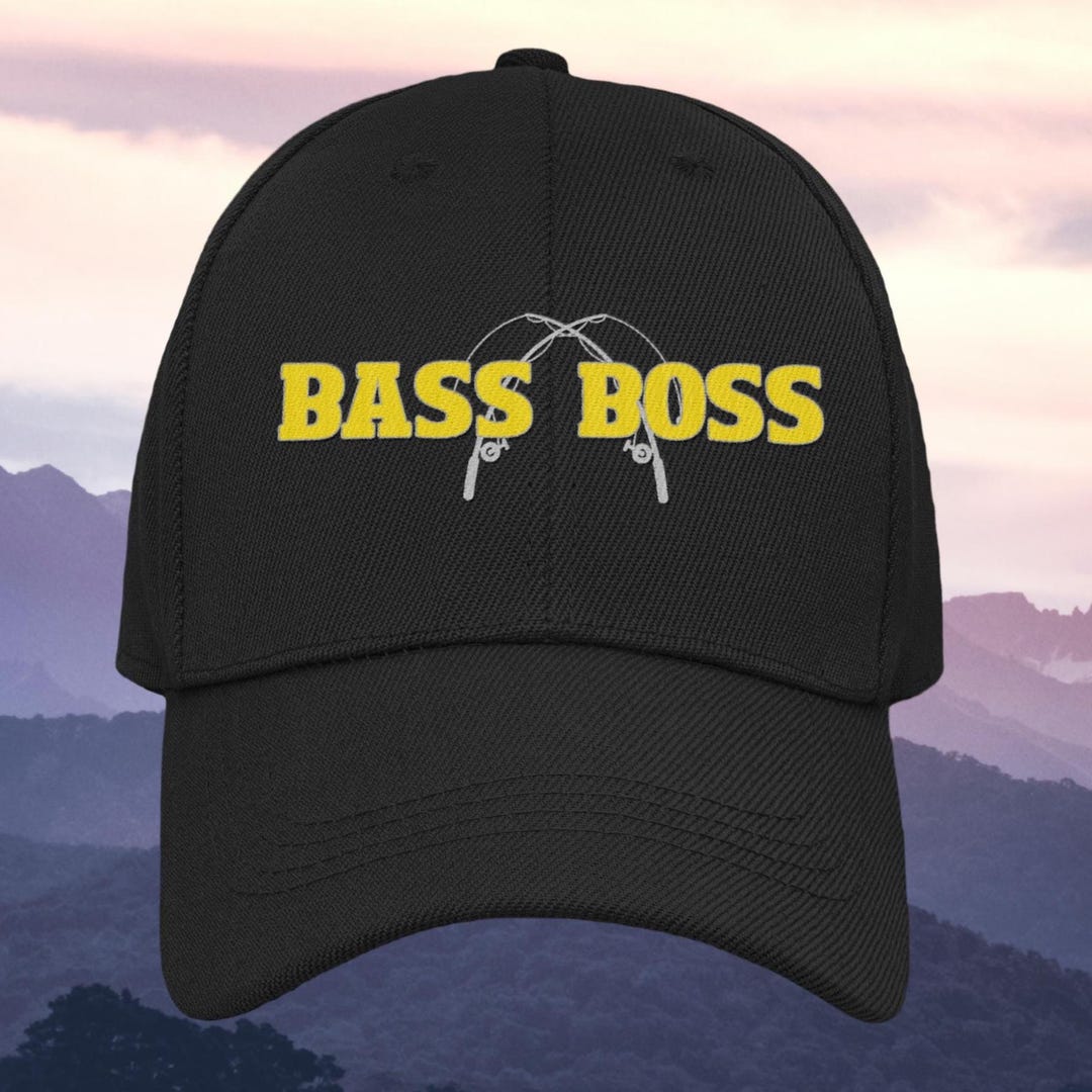 Bass Boss Embroidered Denim Hat | Largemouth Fishing Cap - Etsy