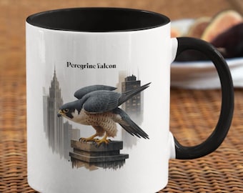 Peregrine Falcon Mug: Birdwatcher Coffee Cup, Falconry Gift
