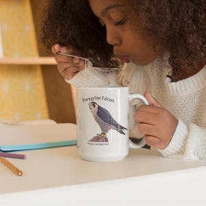 Peregrine Falcon Mug: Bird Watcher Gift, Naturalist Coffee Cup bild 9