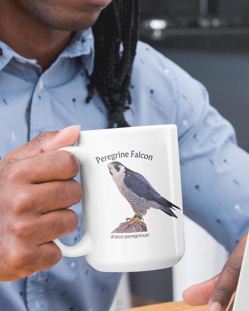 Peregrine Falcon Mug: Bird Watcher Gift, Naturalist Coffee Cup bild 5