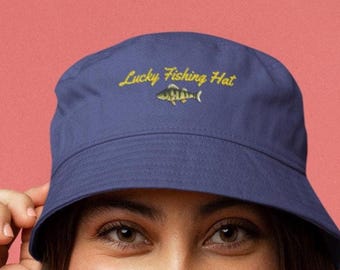 Embroidered Fishing Bucket Hat | Lucky Angler Design