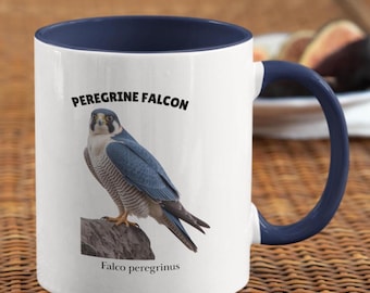 Peregrine Falcon Coffee Mug: Bird Watcher Gift, Nature Lover Cup