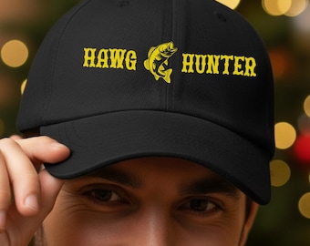 Hawg Hunter Bestickter Denim Fischerhut | Forellenbarsch Angeln Cap