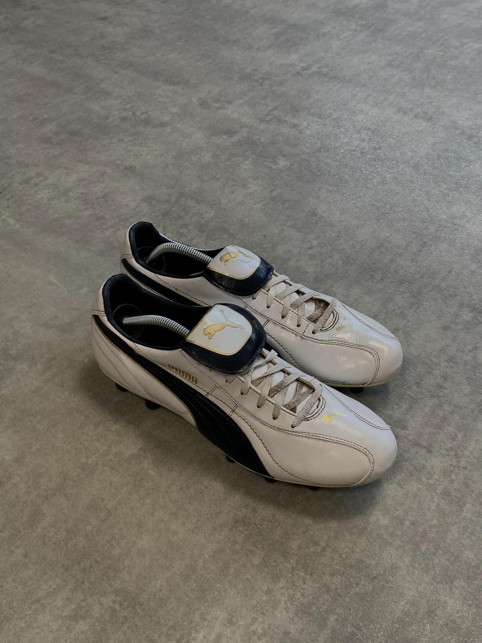 Puma Vintage Football Soccer Cleats Mens Size Eur 46 Us 12 Uk11 White Etsy Australia