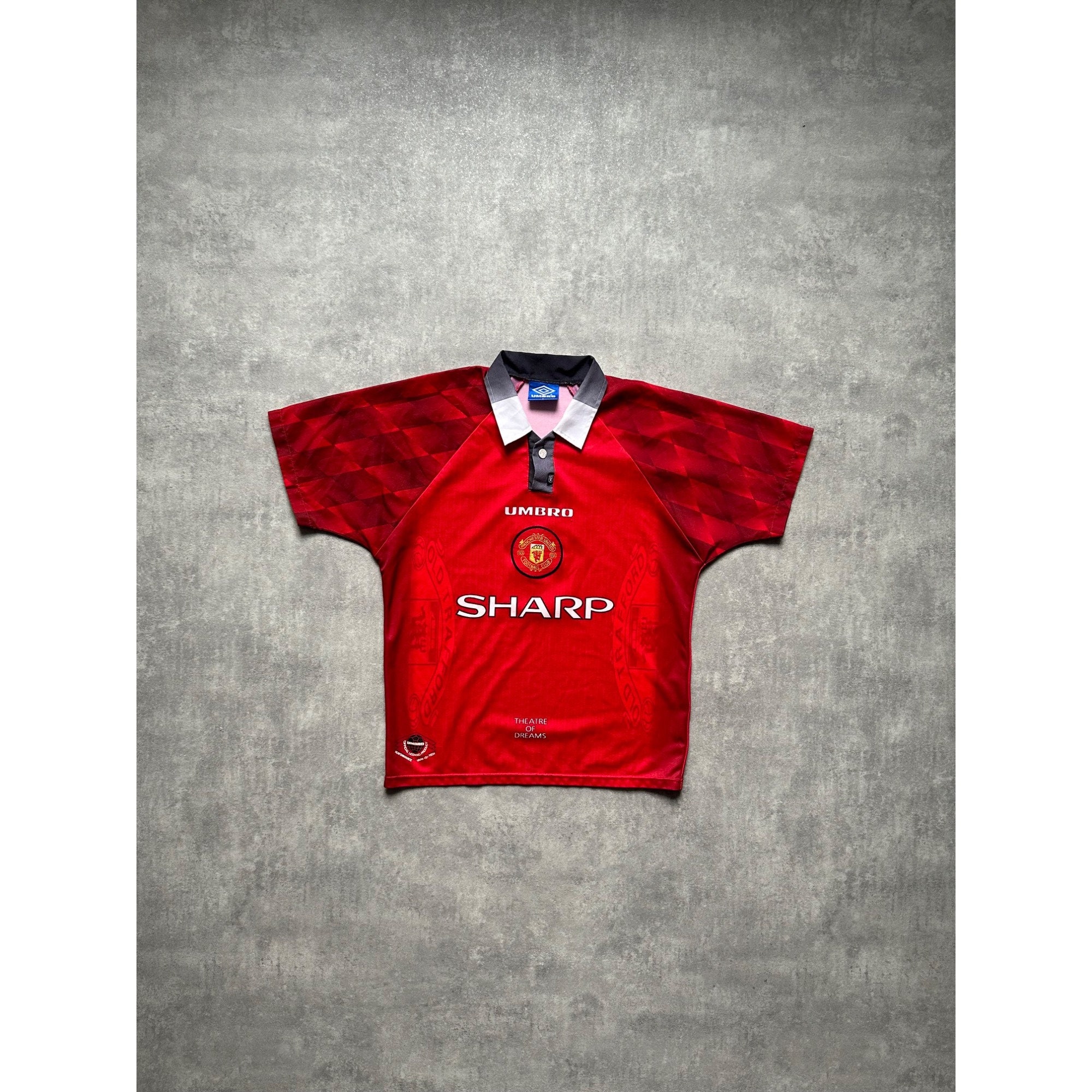 96-98 Manchester United OLD UMBRO サッカー Manchester United 96/98 • Home Shirt • L – Real Vintage Football