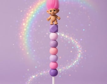 Rainbow Troll Crochet Hook