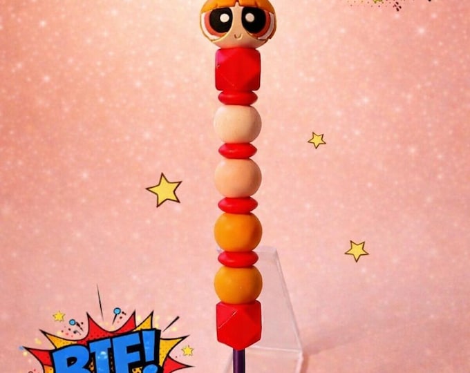 Powerpuff Inspired Crochet Hooks – Cartoon Style Ergonomic Beaded Grip Tool