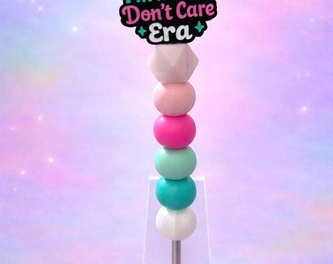 Sassy Beaded Crochet Hook – Handmade Ergonomic, "Don't Care Era" Statement Topper