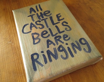 All the Castle Bells Are Ringing  - Small Word Art Typography word painting - NayArts