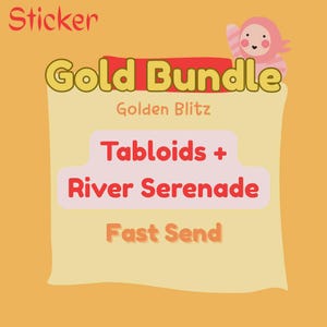 Tabloids + River Serenade Golden Blitz Sticker Bundle Mono Go