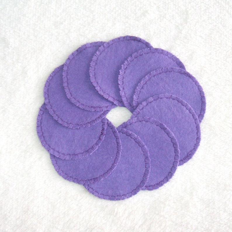 Reusable Cotton Rounds Makeup Remover Pads Purple Washable Etsy