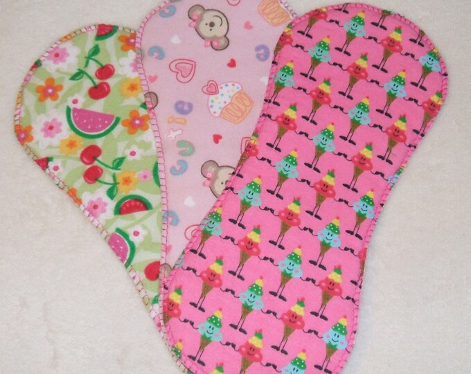 Cloth Diaper Inserts / Liners Set of 3 Girl Prints YUMMY Etsy