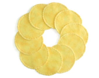 Reusable Cotton Rounds, 10 Make Up Remover Pads, Washable Cosmetic Facial Scrubbies