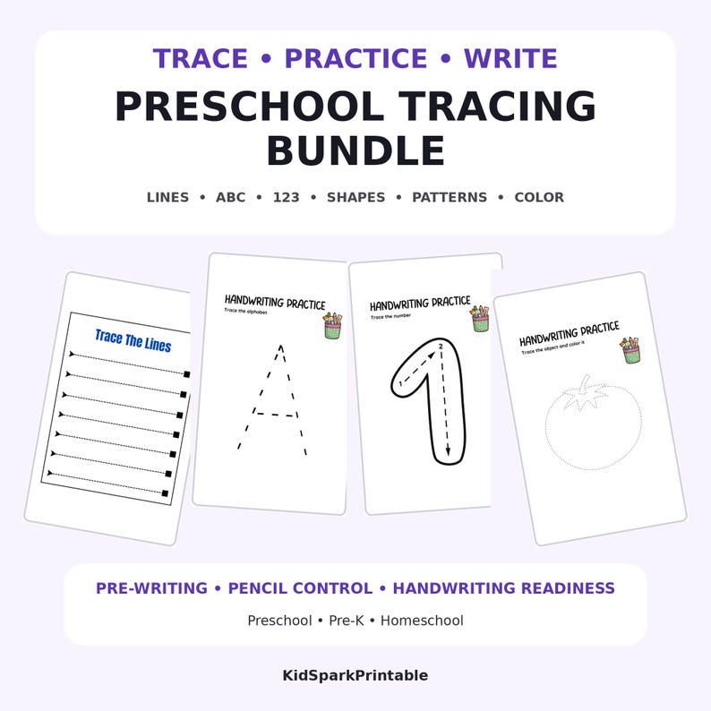 Practice Writing Pattern Letters Preschool Tracing Worksheets | Pre Writing Activities for Lines ...