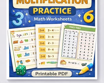 Multiplication Worksheets for Kids | Math Practice Printable for Grades 2–4 | Fun Learning PDF