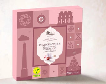 Delicias Turcas Divan / Granada y Pistacho Doblemente Tostado / 220 gr.
