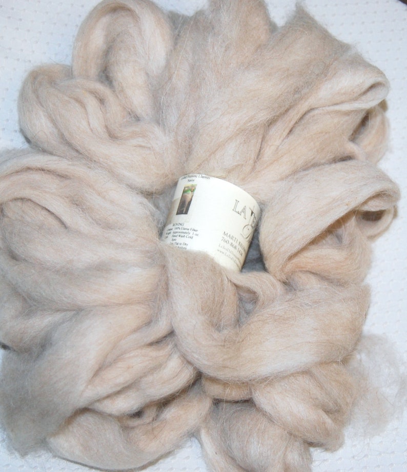 Felting Dreadlocks in Creamy Beige from Sassy 2 oz. Needle Felting Llama Roving for Spinning