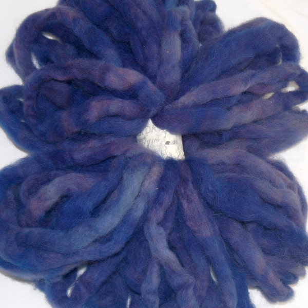 Alpaca Roving, Hand Dyed Roving, Spinning Fiber, Felting Fiber, Doll Hair, Hand Dyed Periwinkle 2 oz.
