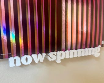 Now Spinning Wall Mounted Vinyl Record Shelf | Album Art Display