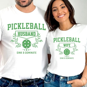 Couples Matching Pickleball T-shirt Gift for Moms Dads Friends Brothers Sisters Who Love Pickleball Teammate Pickleball Shirt Game Day Tee