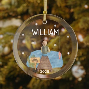 Custom Fishing Ornament, Personalized Fishing Christmas Gift For Grandpa, Dad, Son, Personal Fisherman Gift, Fishing Lovers Decor, Anglers