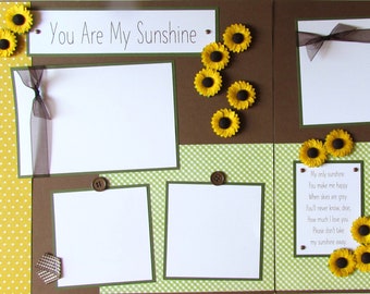 Premade Scrapbook Page - You Are My Sunshine - Etsy